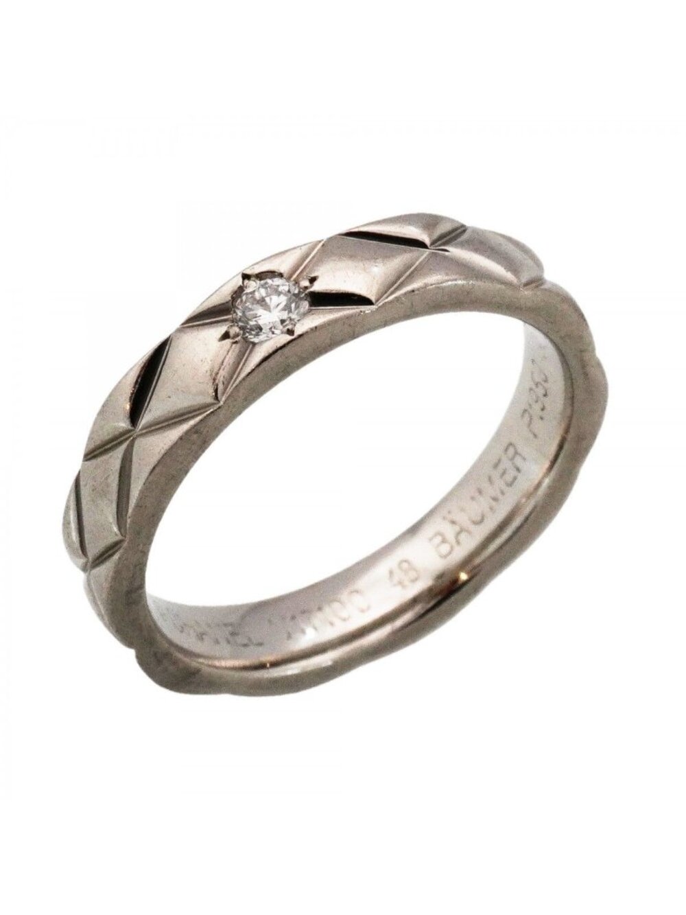 Chanel Ring Quilted Platinum Diamond